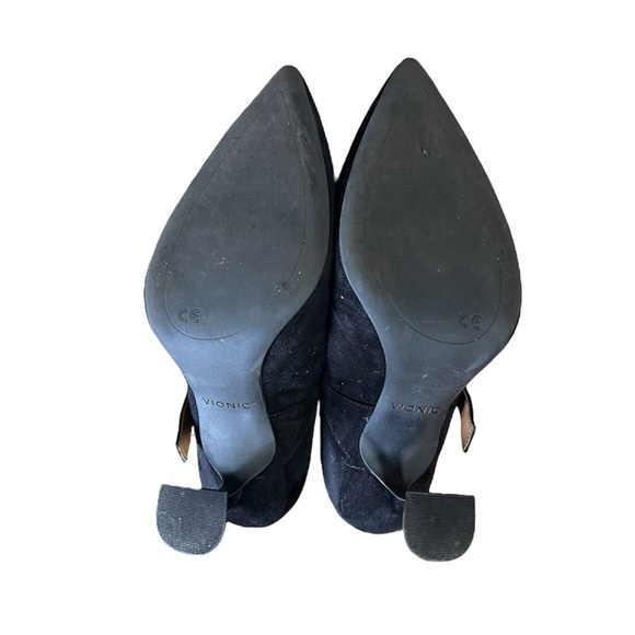 Vionic Collette Black Suede Mary Jane Pointed Toe Spool Heel Size 7.5 - Picture 5 of 6
